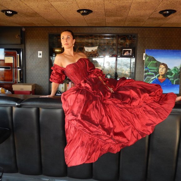 JUSTIN ALEXANDER RED CARPET GOWN SIZE 4 - Picture 3 of 15